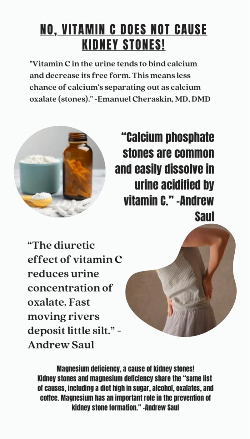 Vitamin C doesn’t cause kidney stones, that’s a myth! 🍊💊