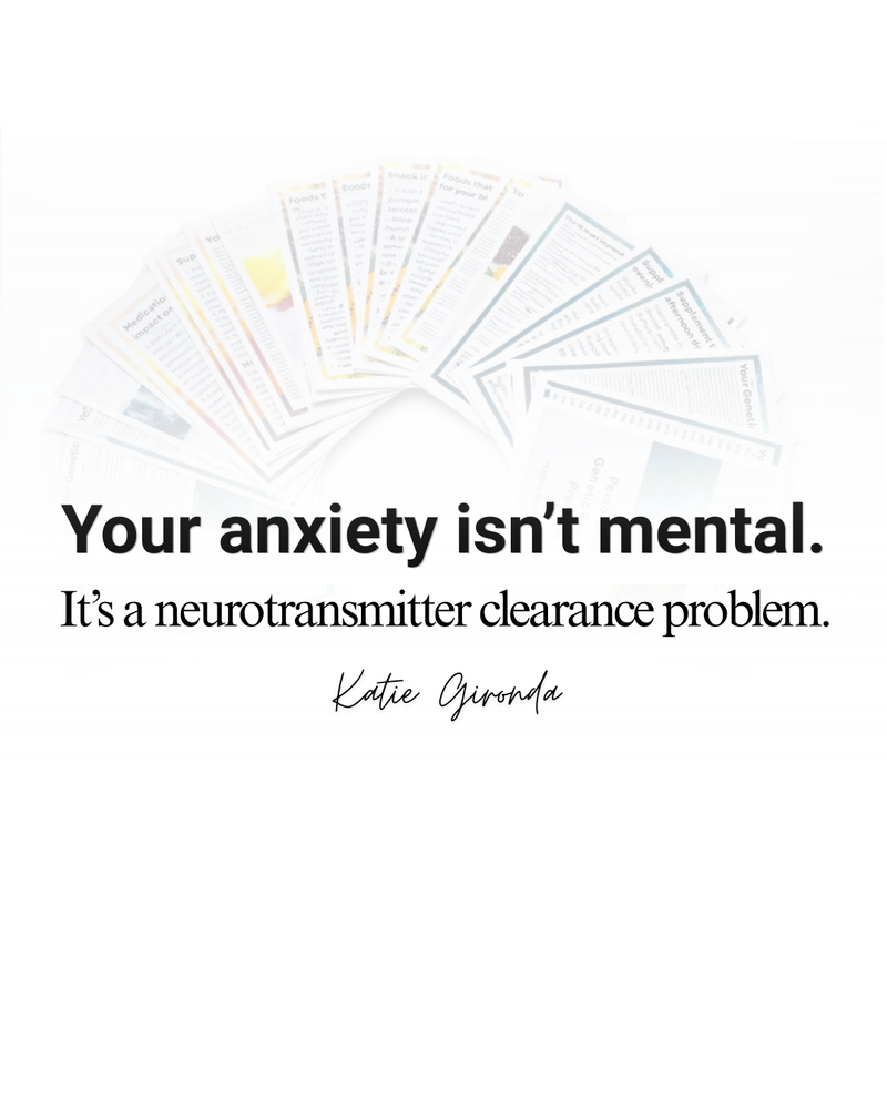 Your anxiety isn't mental. It’s a neurotransmitter clearance problem.