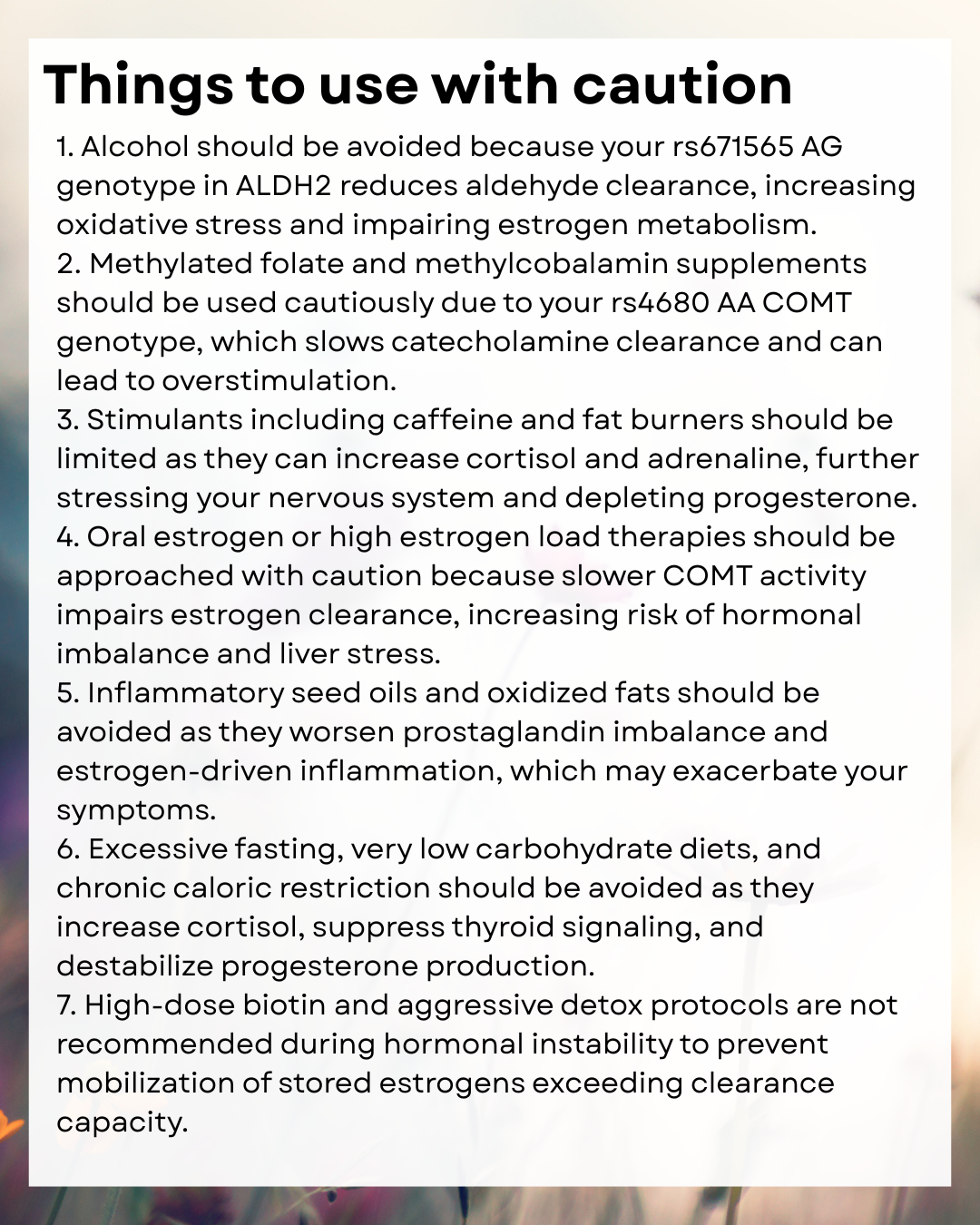 Genetic Hormone Report