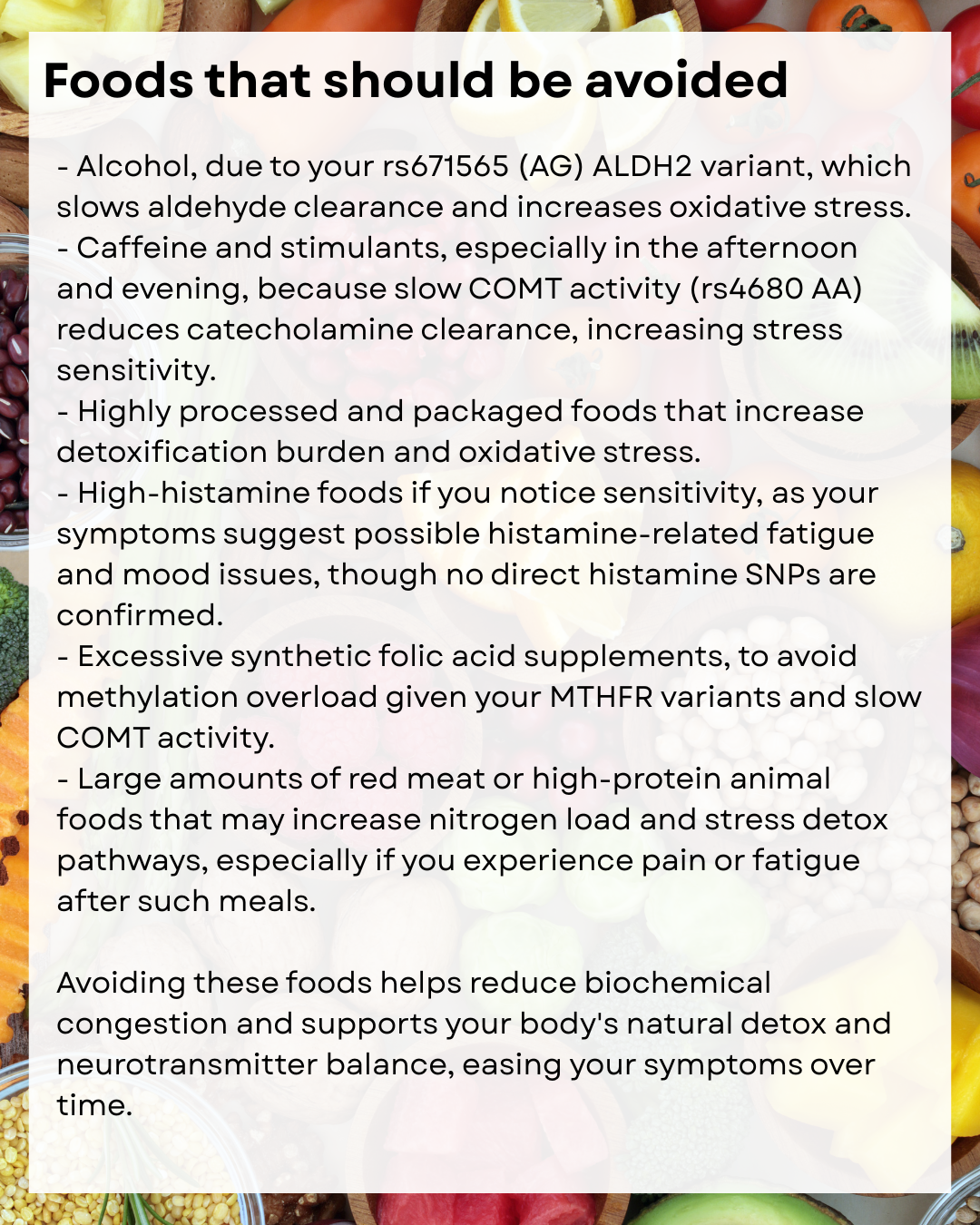 Diet Genetic Report