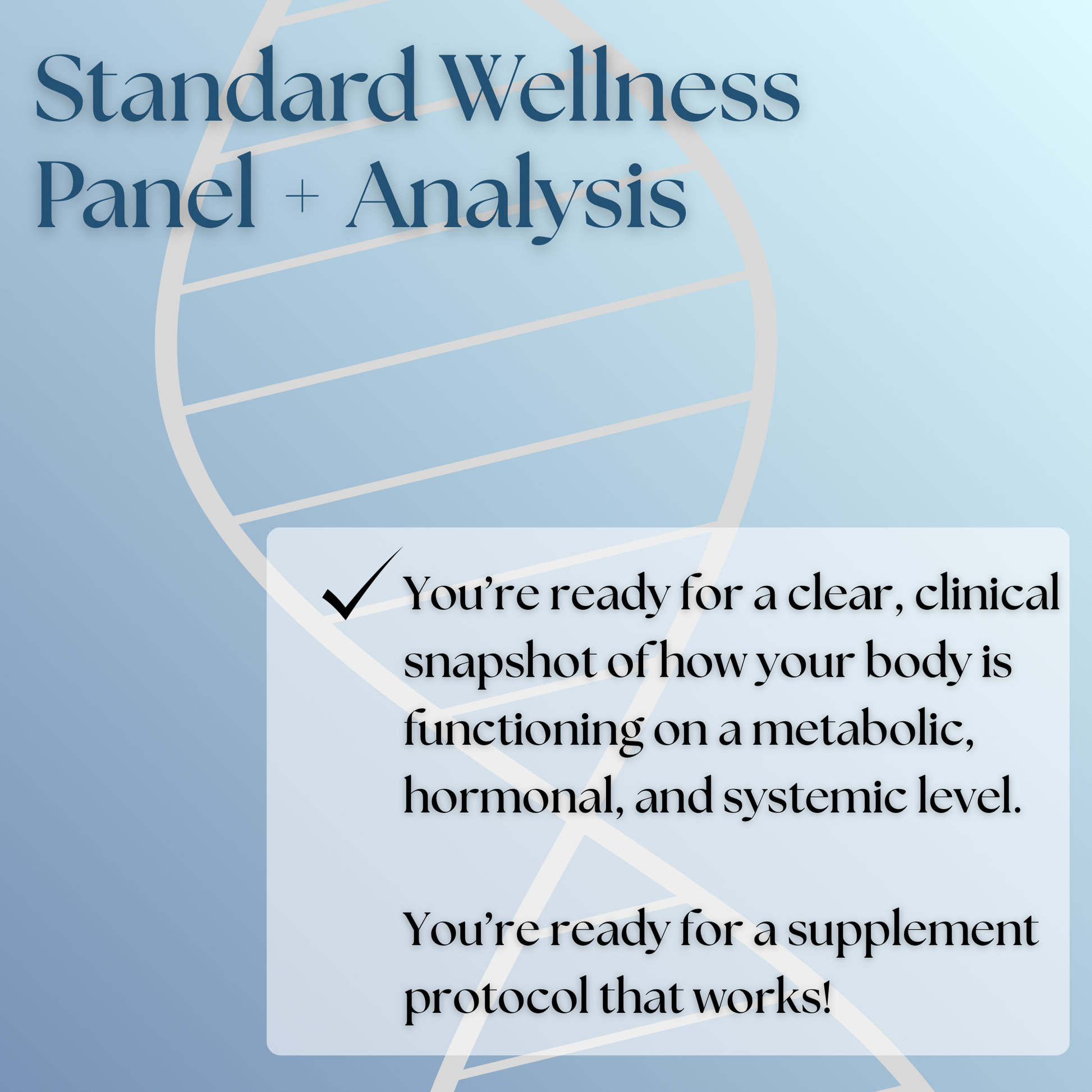 Standard Wellness Panel + Analysis
