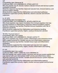 Genetic Peptide Compatibility Report