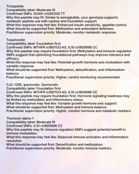 Genetic Peptide Compatibility Report